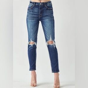 Artemis Vintage Ruby High Rise Stretch Ankle Cigarette Jeans 3/25 Distressed